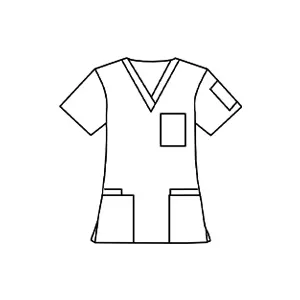 Kadın Scrubs Üst 5-Cepli