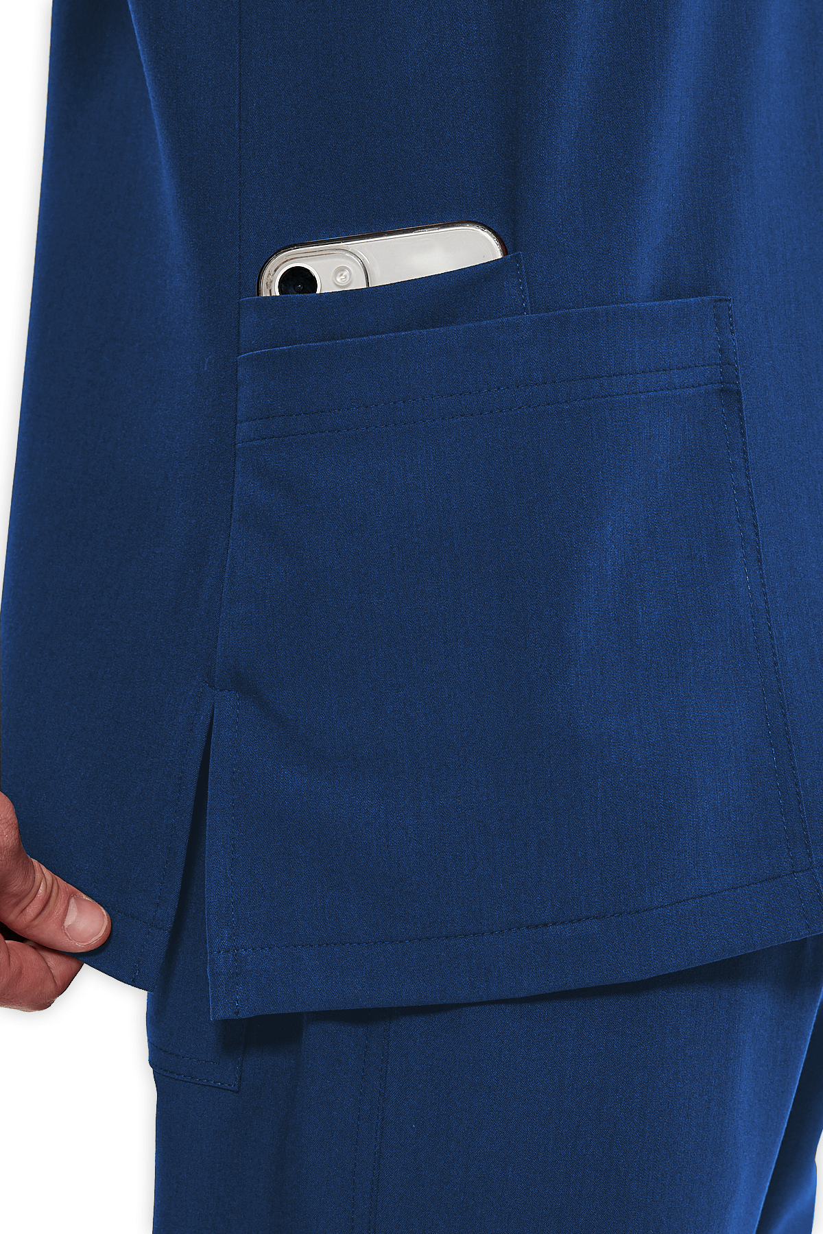 LAME Uniform Erkek Scrubs Üst 5–Cepli – Petrol Mavisi