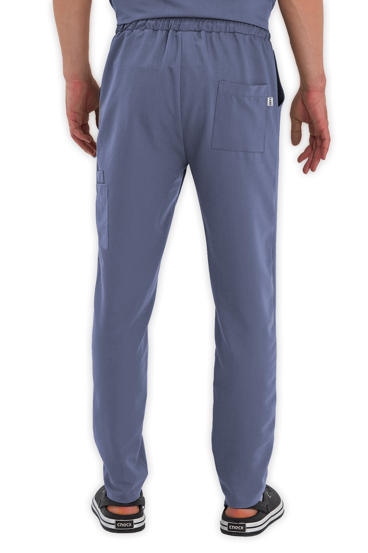 LAME Uniform Erkek Scrubs Pantolon Kargo Cepli – Açık Gri