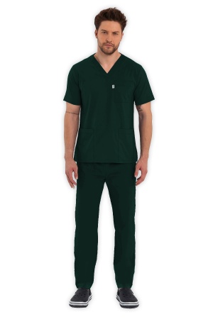 LAME Uniform Erkek Scrubs Takım – Avcı Yeşili