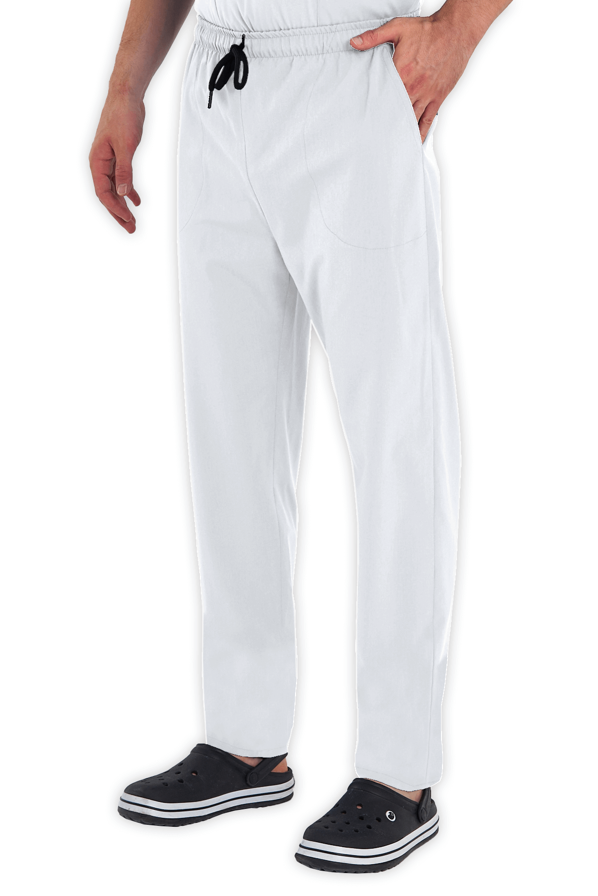 LAME Uniform Erkek Scrubs Pantolon – Beyaz