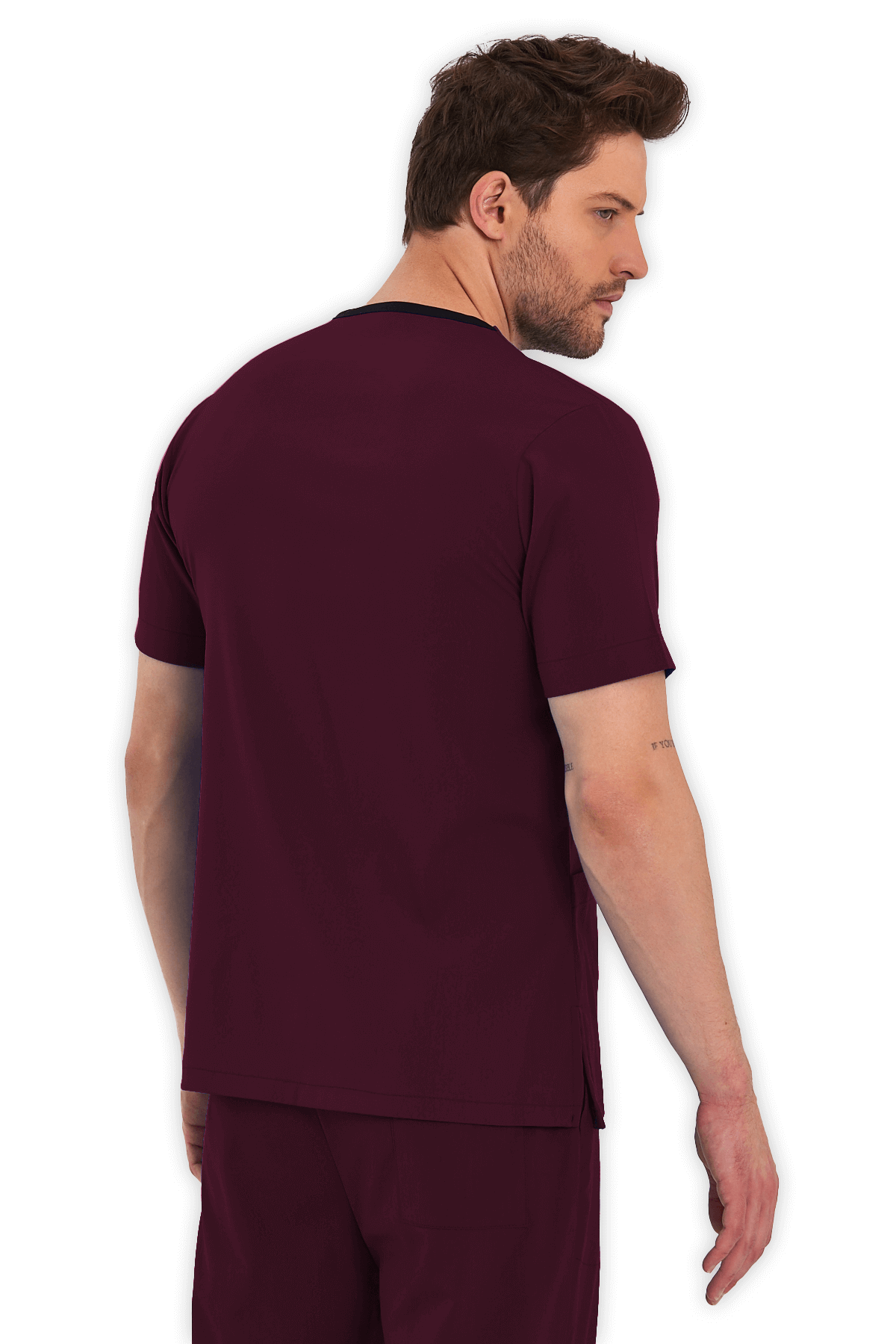 LAME Uniform Erkek Scrubs Takım – Bordo