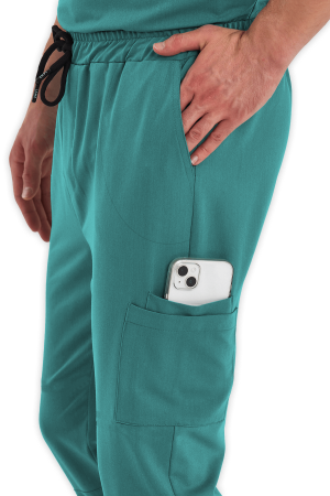LAME Uniform Erkek Scrubs Pantolon Kargo Cepli – Cerrahi Yeşil