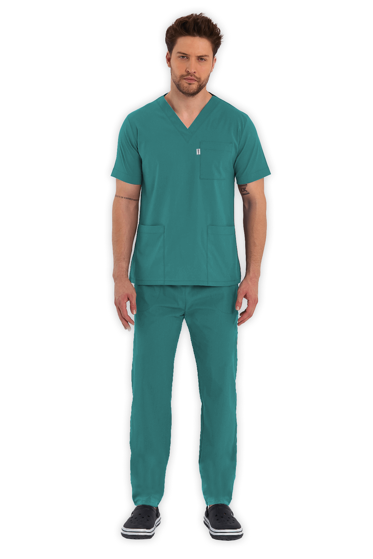 LAME Uniform Erkek Scrubs Takım – Cerrahi Yeşil