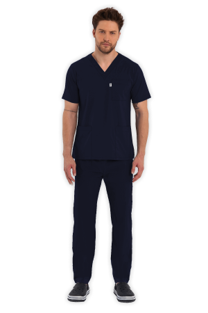 LAME Uniform Erkek Scrubs Takım – Lacivert