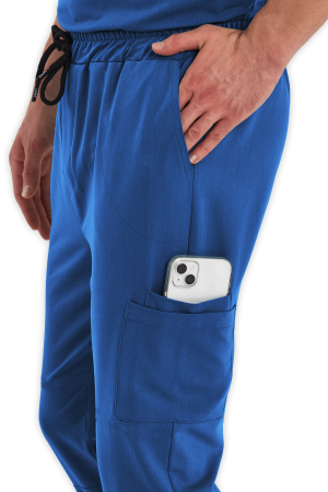 LAME Uniform Erkek Scrubs Pantolon Kargo Cepli – Petrol Mavisi