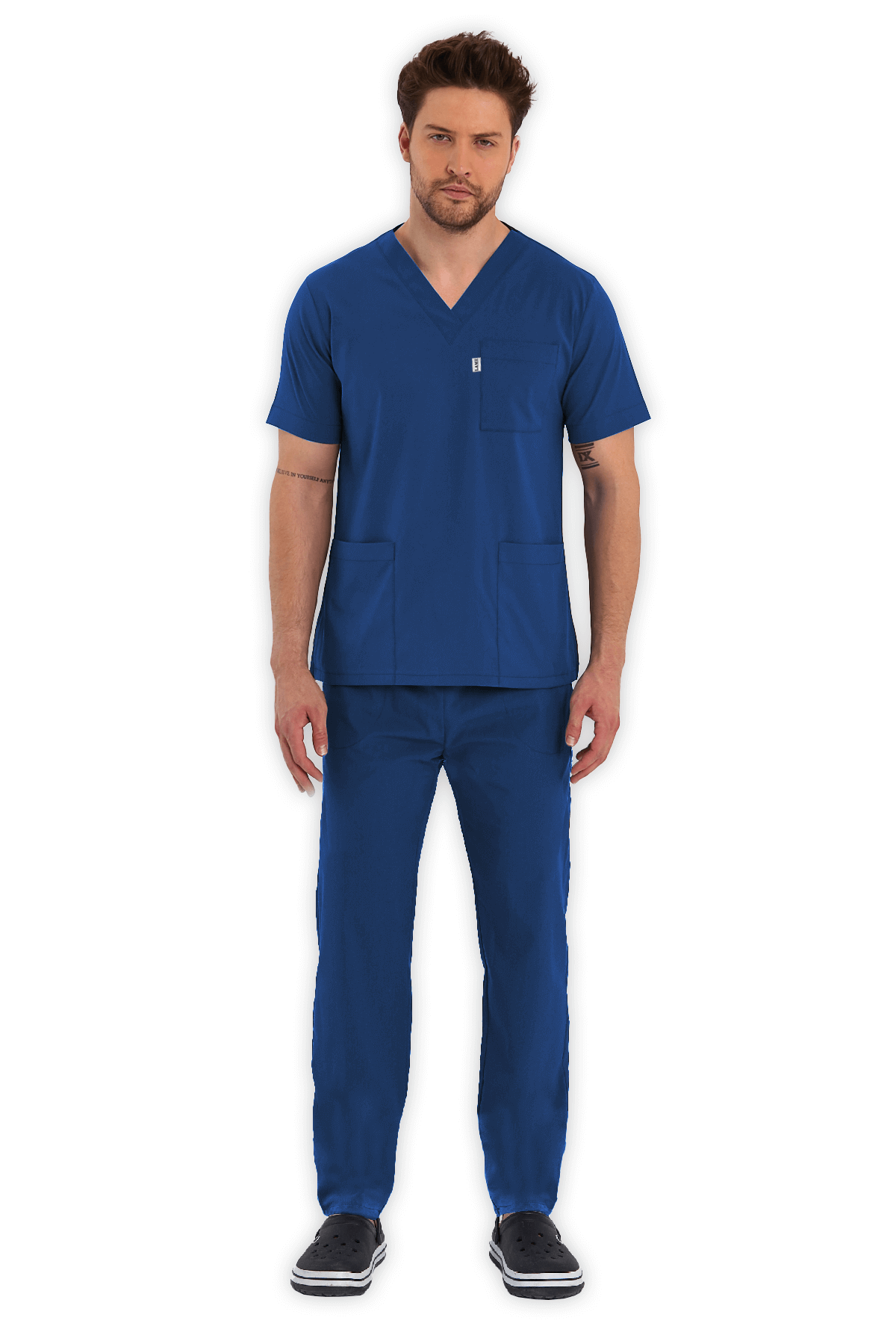 LAME Uniform Erkek Scrubs Takım – Petrol Mavisi