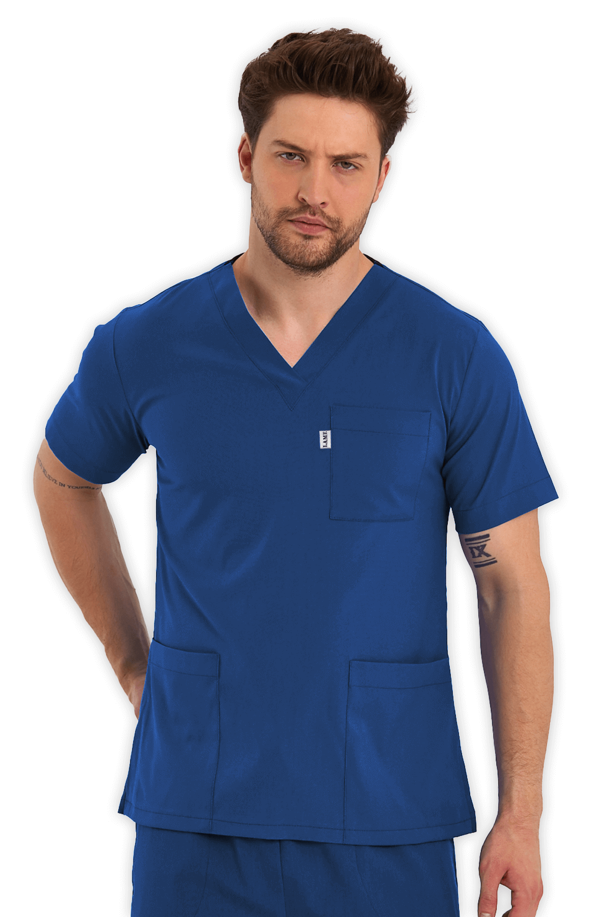 LAME Uniform Erkek Scrubs Takım – Petrol Mavisi