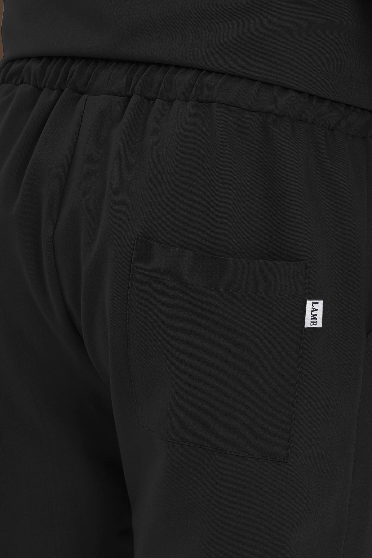 LAME Uniform Erkek Scrubs Pantolon Kargo Cepli – Siyah