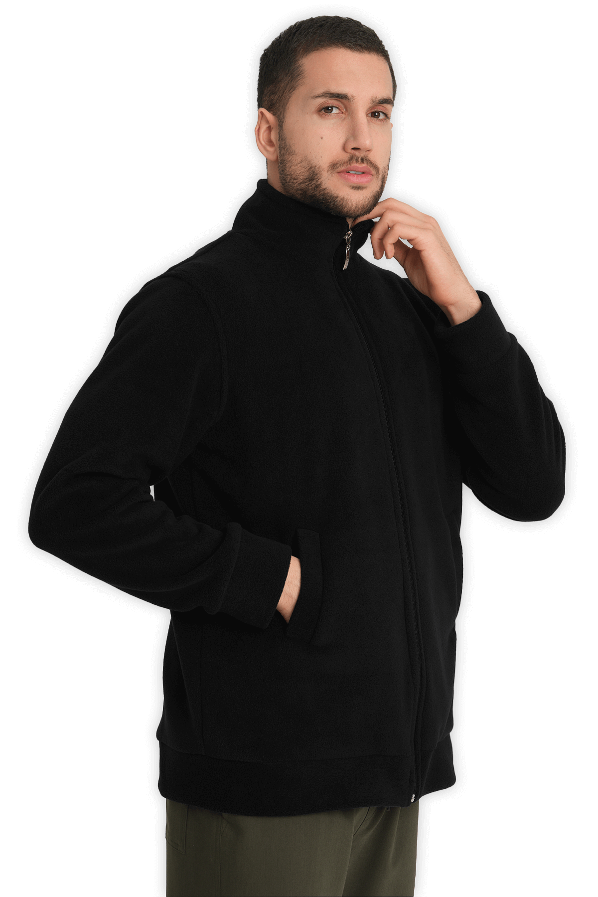 LAME Uniform Erkek Polar Ceket – Siyah