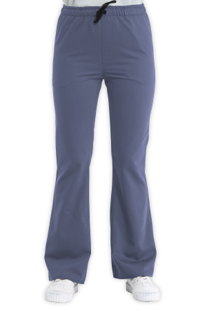 LAME Uniform Kadın Scrubs Pantolon İspanyol Paça – Açık Gri