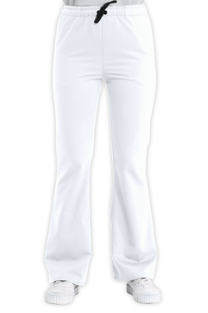 LAME Uniform Kadın Scrubs Pantolon İspanyol Paça – Beyaz