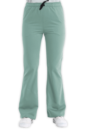 LAME Uniform Kadın Scrubs Pantolon İspanyol Paça – Mint Yeşili