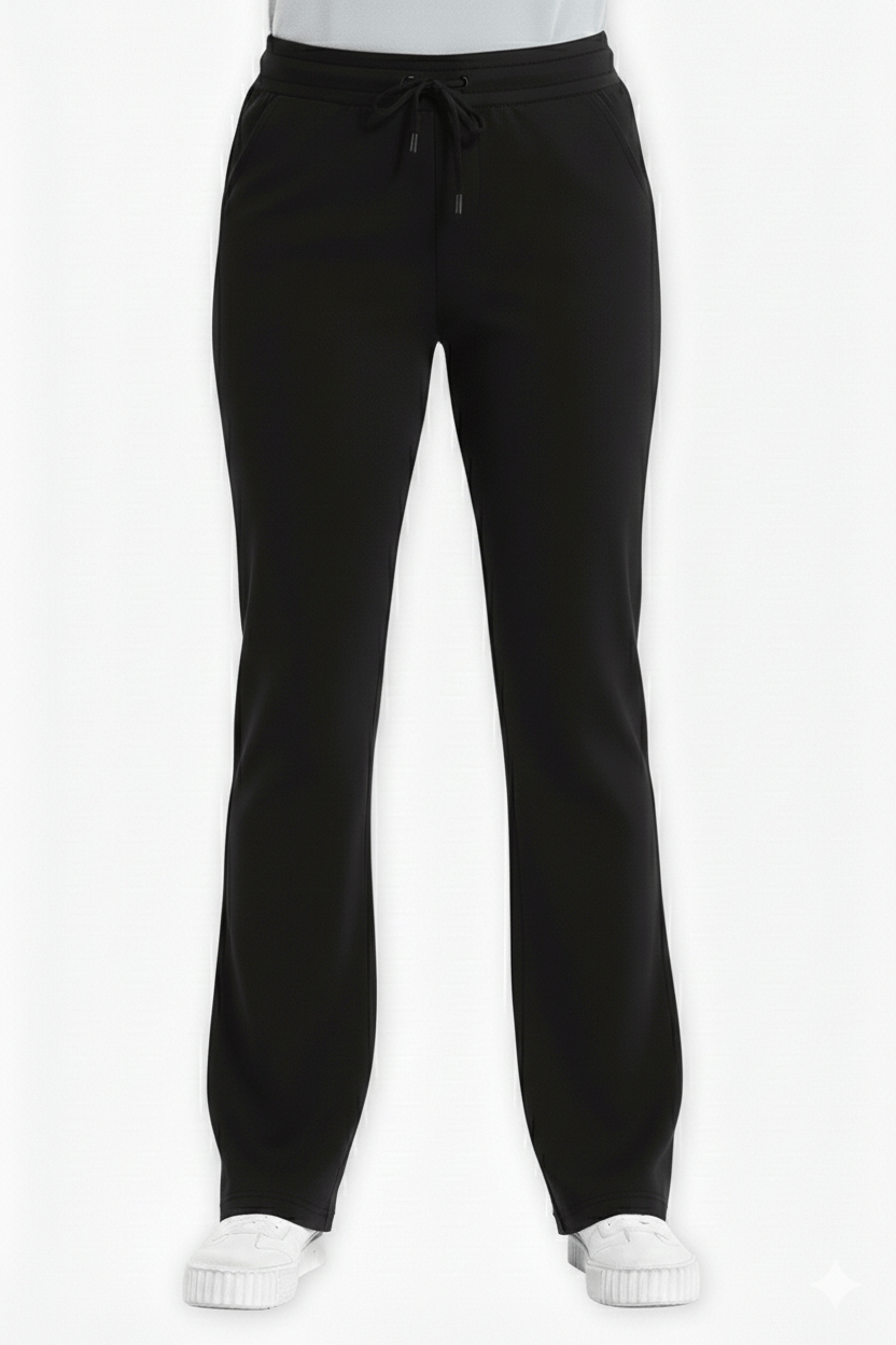 LAME Uniform Scrubs Pantolon İspanyol Paça – Siyah