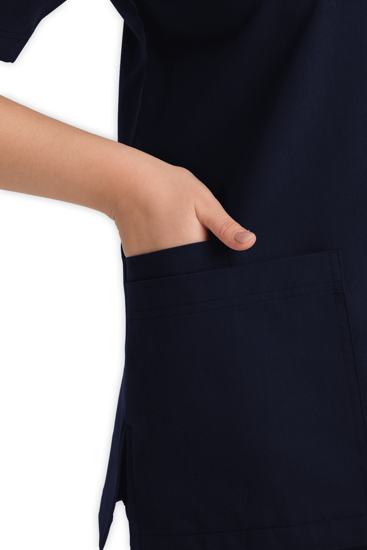 LAME Uniform Kadın Scrubs Üst 5–Cepli – Lacivert