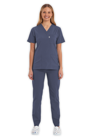 LAME Uniform Kadın Scrubs Takım – Açık Gri
