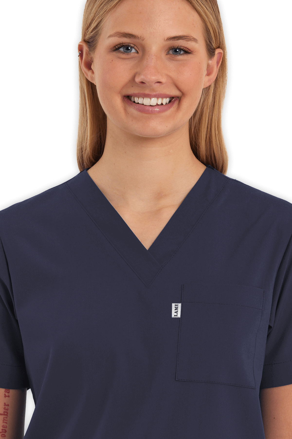 LAME Uniform Kadın Scrubs Üst – Antrasit