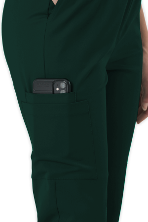 LAME Uniform Kadın Scrubs Pantolon Kargo Cepli – Avcı Yeşili