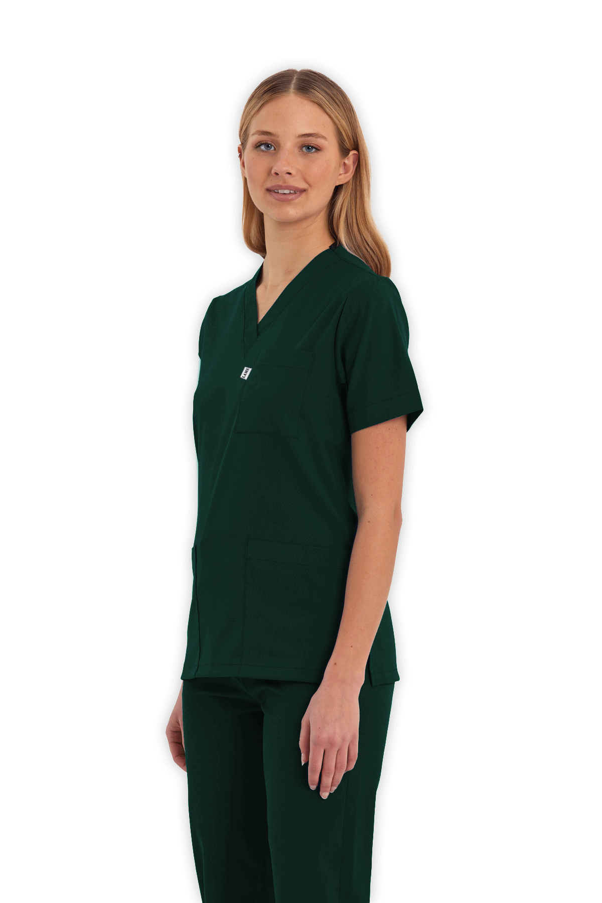 LAME Uniform Kadın Scrubs Üst – Avcı Yeşili