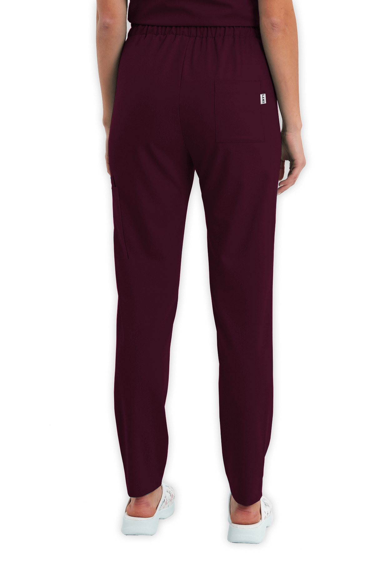 LAME Uniform Kadın Scrubs Pantolon Kargo Cepli – Bordo