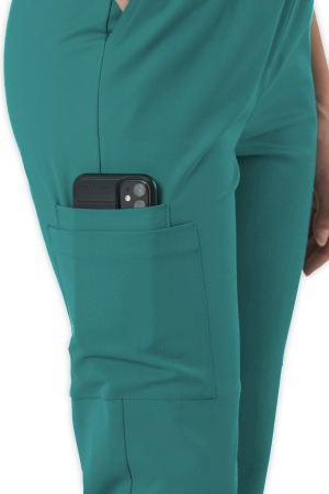 LAME Uniform Kadın Scrubs Pantolon Kargo Cepli – Cerrahi Yeşil