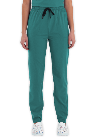 LAME Uniform Kadın Scrubs Pantolon – Cerrahi Yeşil