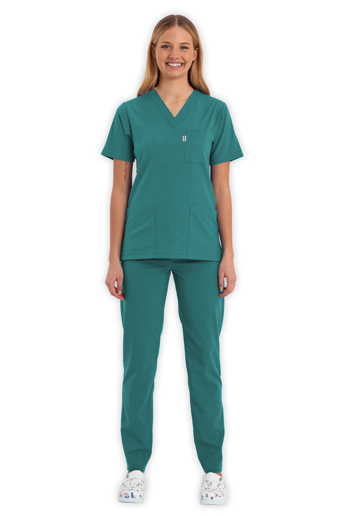 LAME Uniform Kadın Scrubs Takım – Cerrahi Yeşil