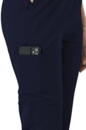 LAME Uniform Kadın Scrubs Pantolon Kargo Cepli – Lacivert