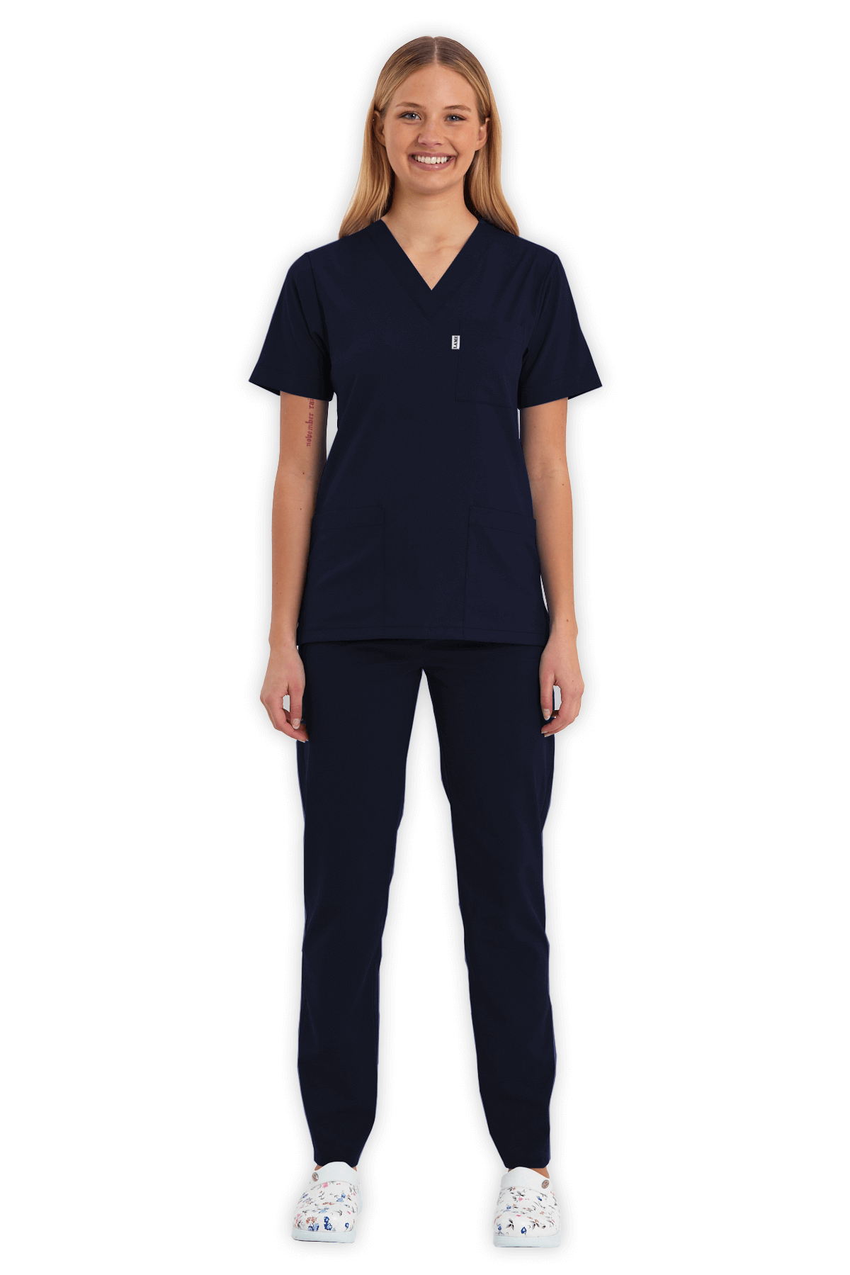 LAME Uniform Kadın Scrubs Takım – Lacivert