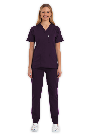 LAME Uniform Kadın Scrubs Takım – Mürdüm