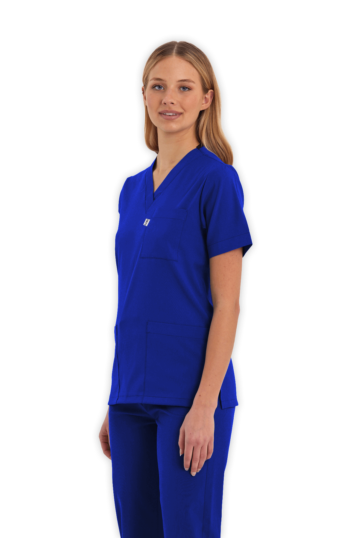 LAME Uniform Kadın Scrubs Üst – Saks Mavisi