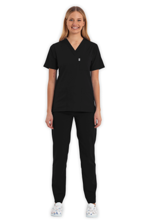 LAME Uniform Kadın Scrubs Takım – Siyah