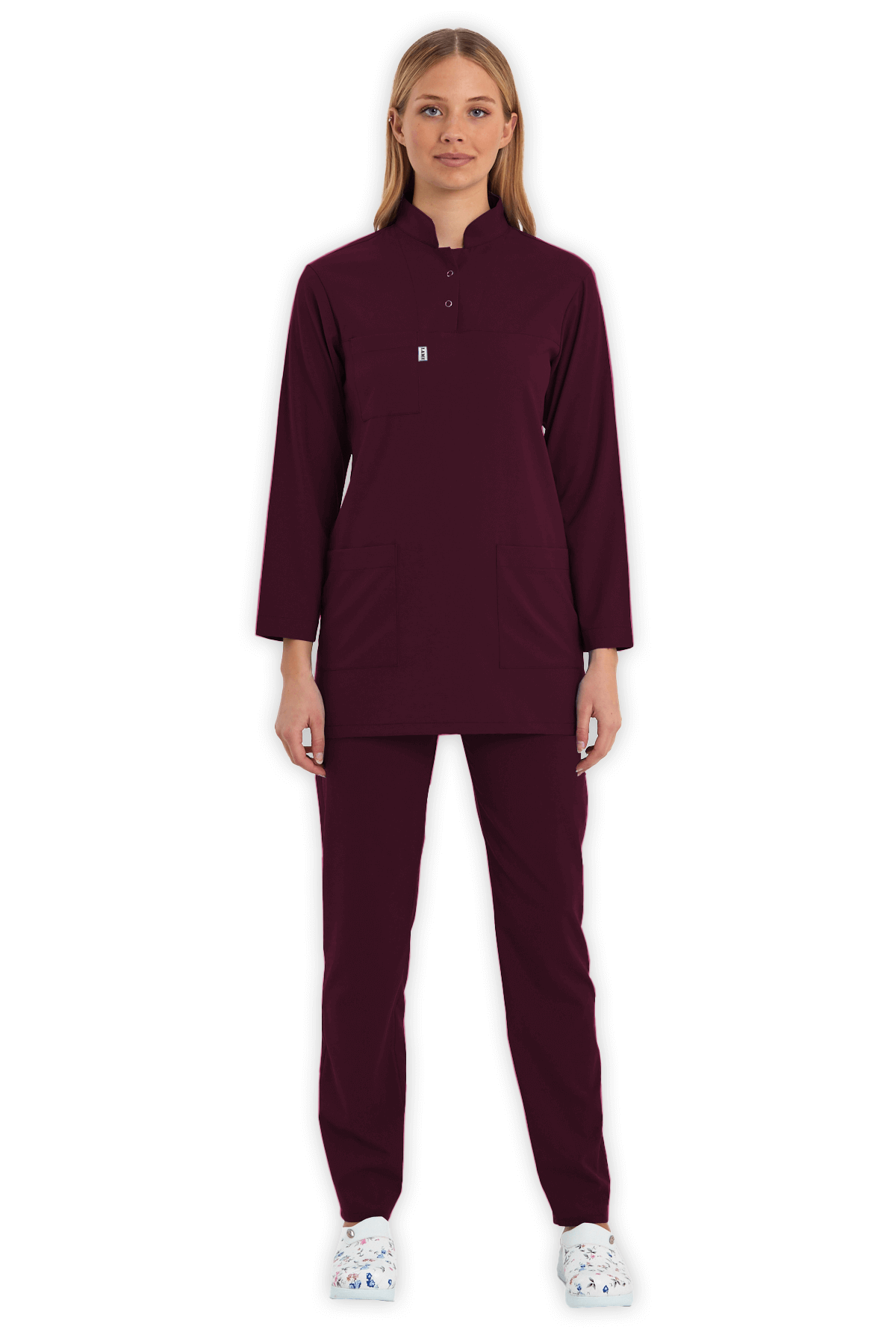 LAME Uniform Tesettür Scrubs Takım – Bordo