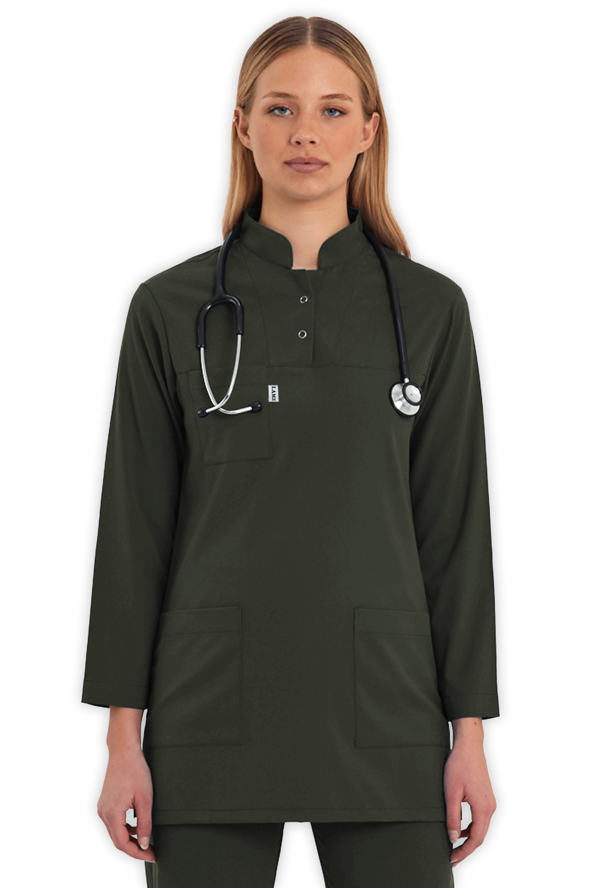 LAME Uniform Tesettür Scrubs Takım – Haki
