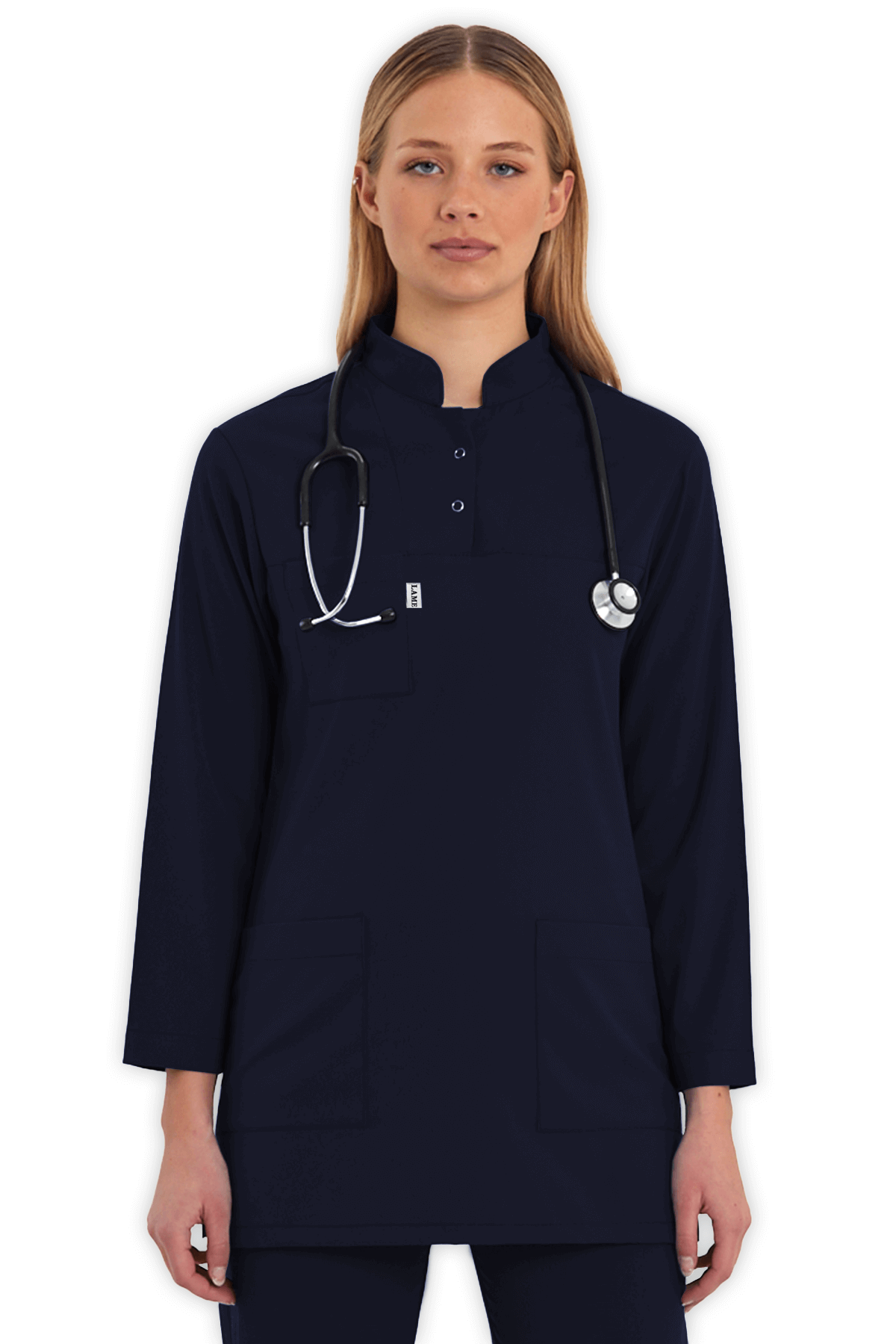 LAME Uniform Tesettür Scrubs Takım – Lacivert