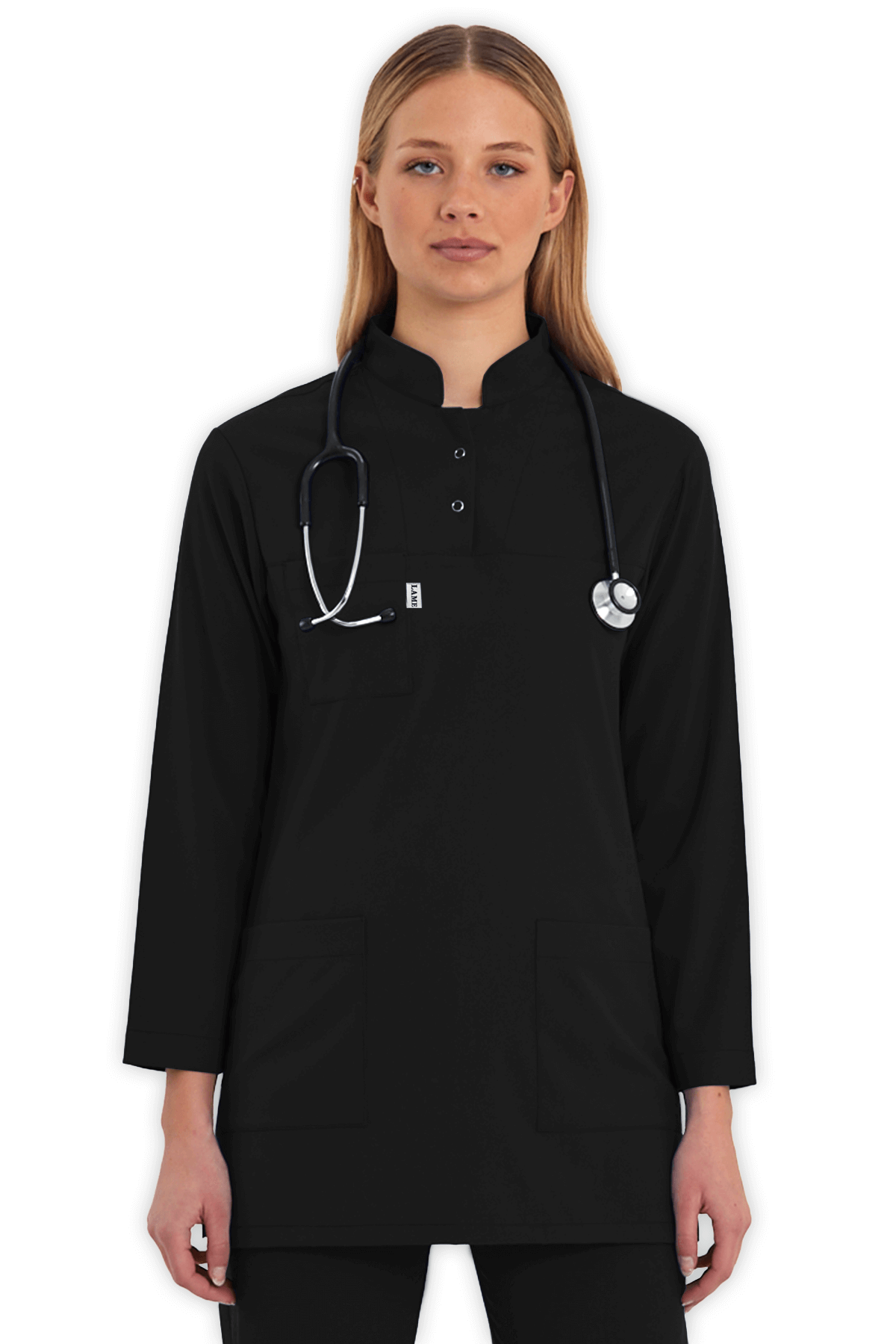 LAME Uniform Tesettür Scrubs Takım – Siyah