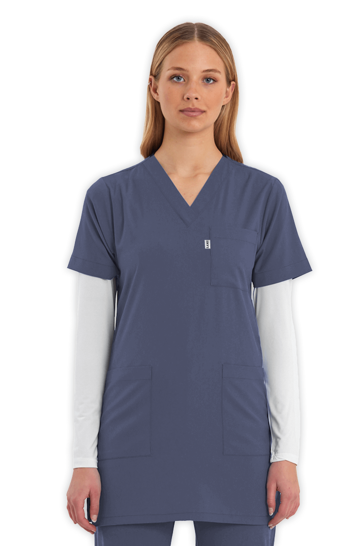 LAME Uniform Tunik Scrubs Takım – Açık Gri