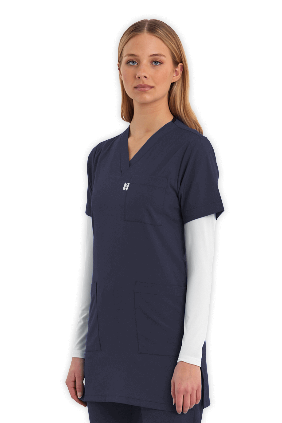 LAME Uniform Tunik Scrubs Üst – Antrasit