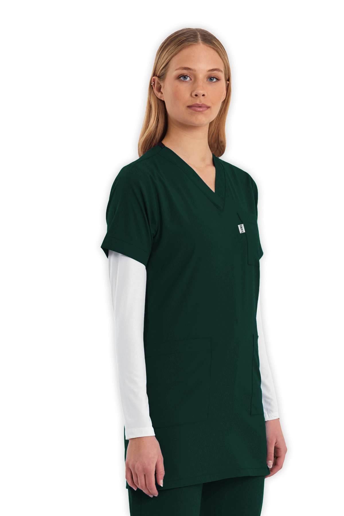 LAME Uniform Tunik Scrubs Üst – Avcı Yeşili