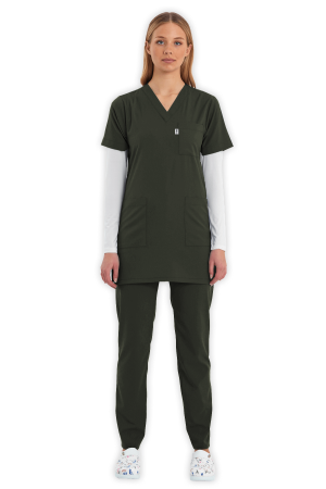 LAME Uniform Tunik Scrubs Takım – Haki