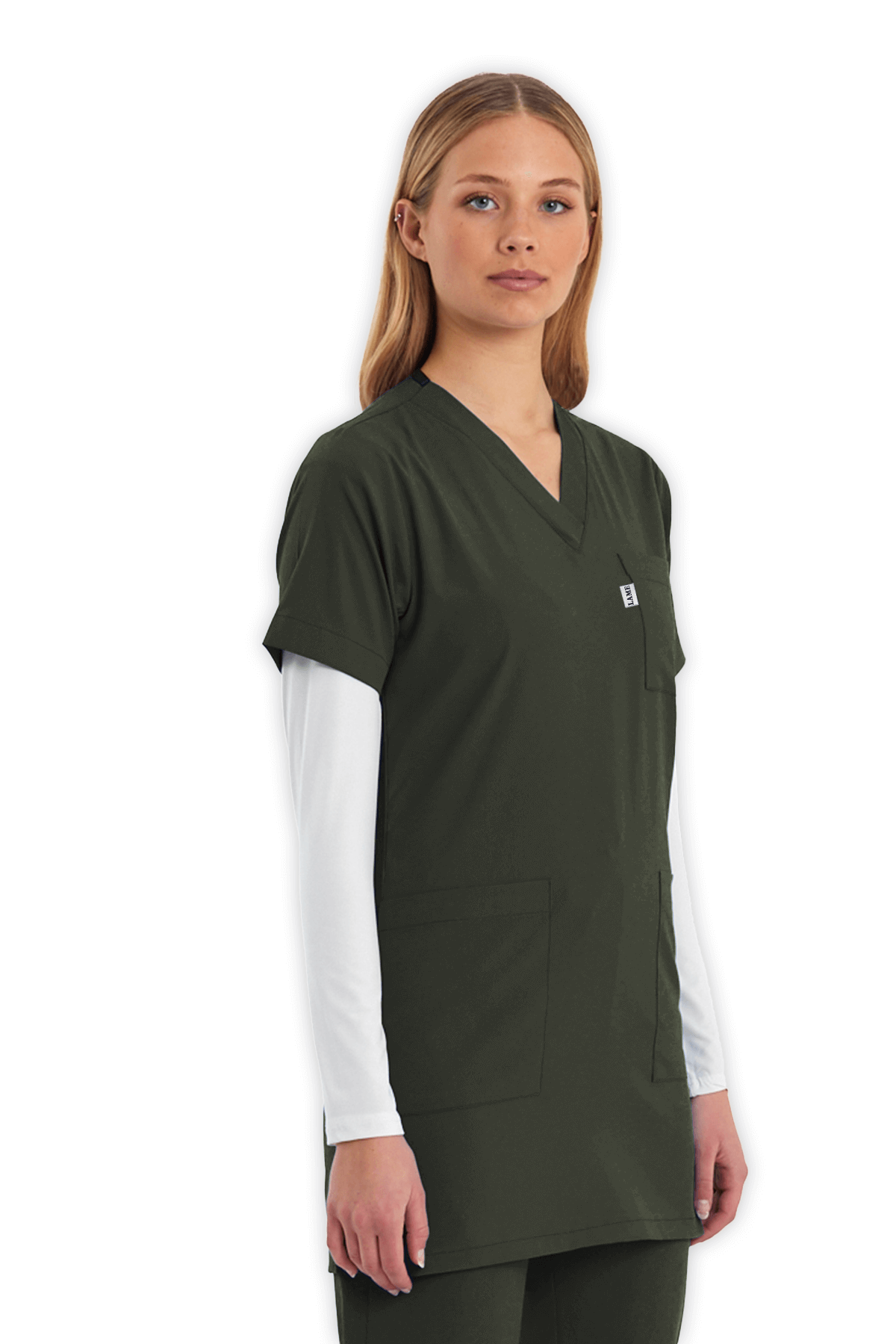 LAME Uniform Tunik Scrubs Üst – Haki