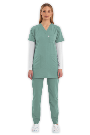 LAME Uniform Tunik Scrubs Takım – Mint Yeşili