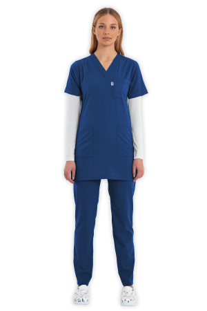 LAME Uniform Tunik Scrubs Takım – Petrol Mavisi