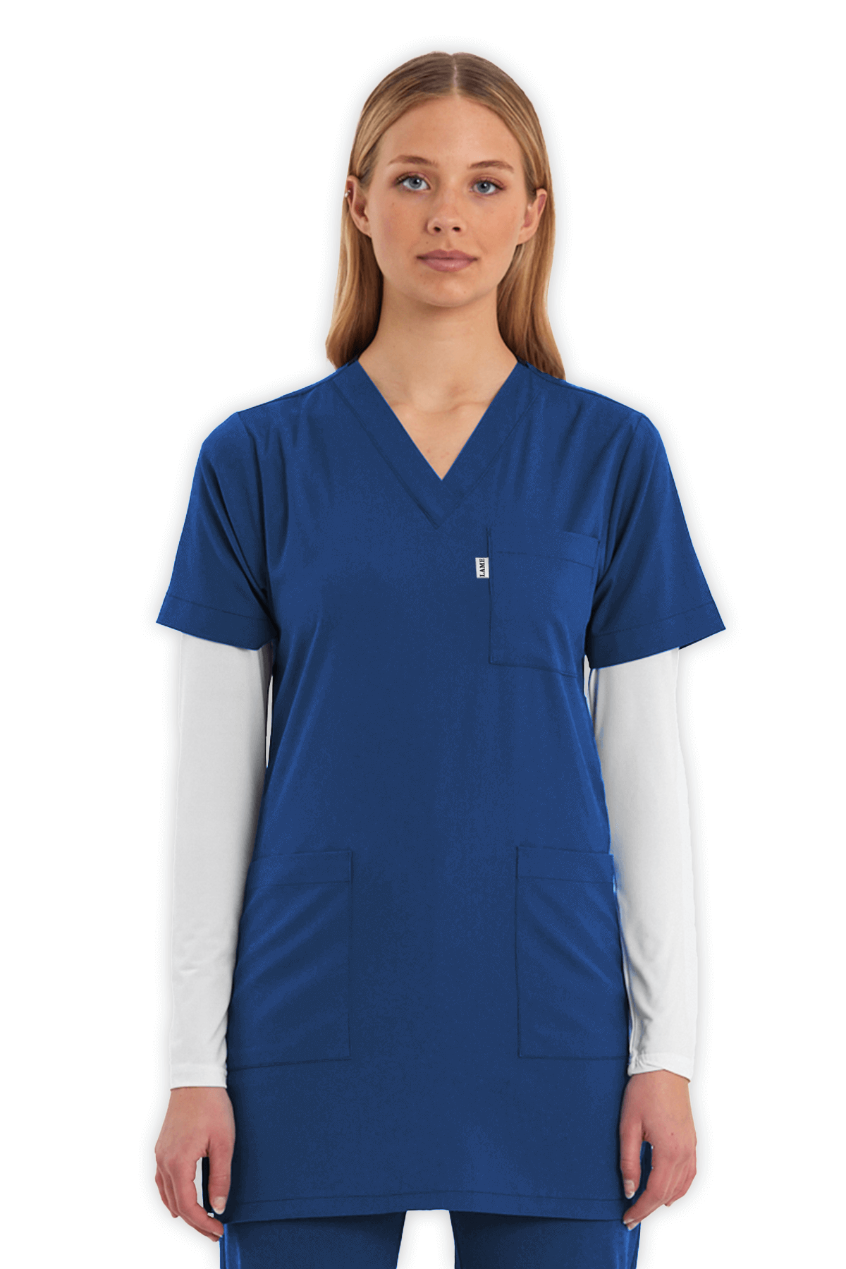 LAME Uniform Tunik Scrubs Üst – Petrol Mavisi